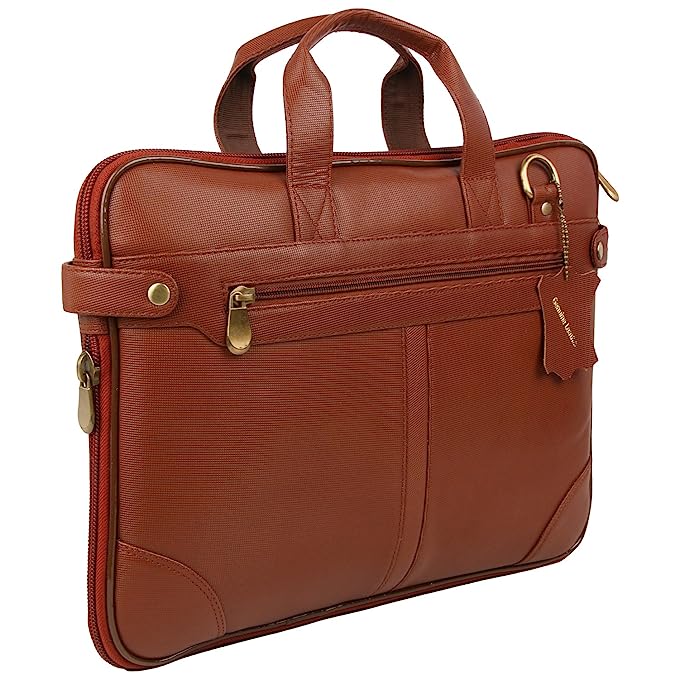 Leather Laptop Bag 16 inch Tan Color